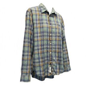 EUC L.O.G.G. Men’s Plaid Blue Yellow Button-Up Long Sleeve Shirt - Size L